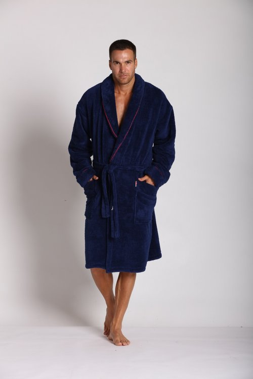 392 Giorgio Herren Bademantel De lafense - Denim