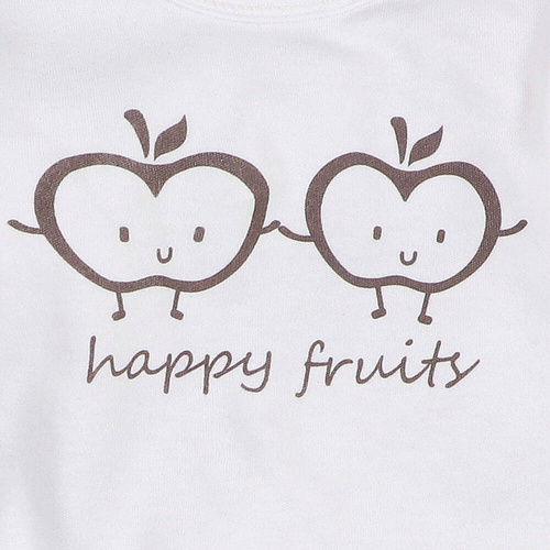 ABN-5301/ECR Happy Apples Nini Bluse aus ecrufarbener Bio-Baumwolle