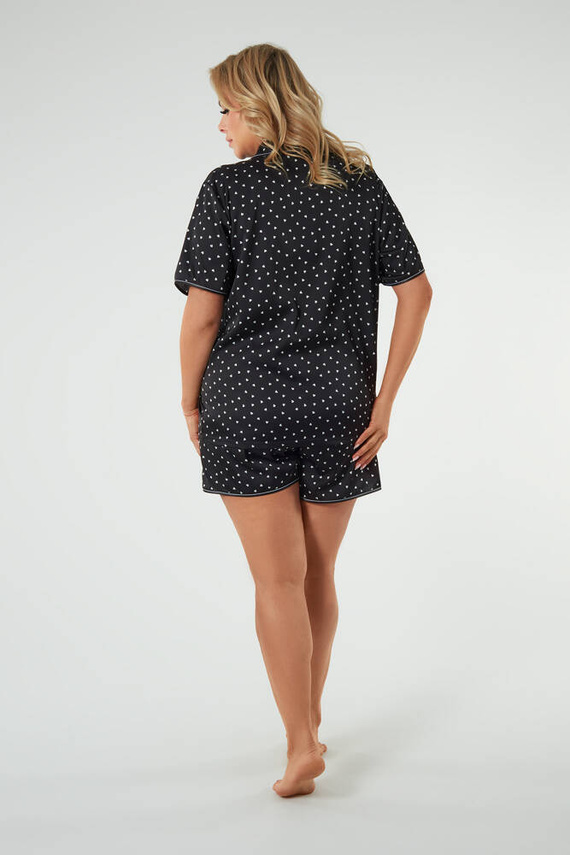 Ria Damen Kurzarm-Pyjamas, Shorts Italian Fashion - Druck