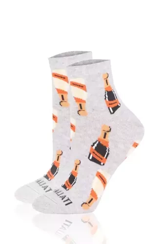 S153Z Prosecco Socken Socken Italian Fashion - hell melange