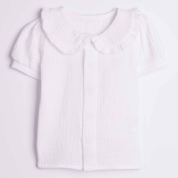 Mädchenbluse Nicol 224300 Musselin 100% Baumwolle Kurzarm
