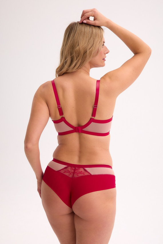 Gaia BS 1274 Frida weicher Balconette-BH – rot, weiche Körbchen, sinnlicher Schnitt