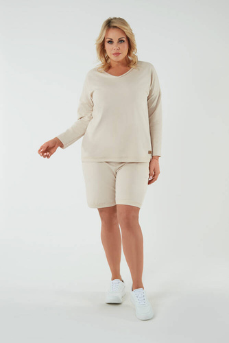 Madri Damen-Shorts Italian Fashion - beige