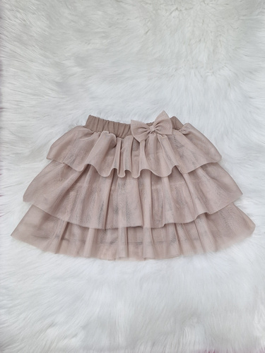 Beigefarbener Tüllrock von Mia Bambarillo