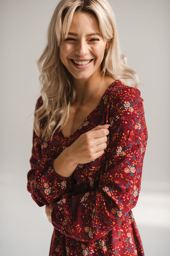 Umstands- und Stillkleid Lovely Dress Midi Milk&Love – bordeaux