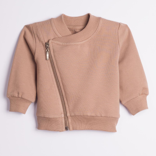 227273 Nicol BENEK Jungen-Sweatshirt Ramoneska braun Baumwolle Reißverschluss