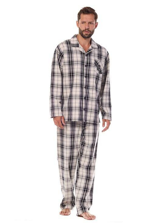 2471 Ben Herren-Flanellpyjama L&L – Graphit