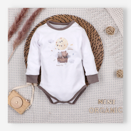 Nini Baby-Body Balloon Friends 100% Bio-Baumwolle, hergestellt in Polen