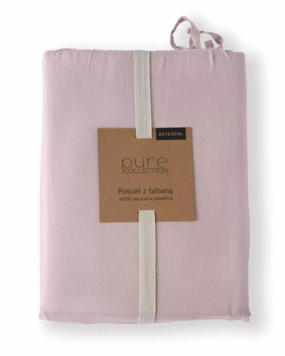 Pure 23 Einfarbige Baumwollbettwäsche Detexpol rosa