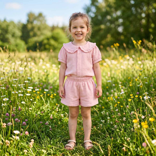 Mädchenbluse Nicol 224301 Musselin 100% Baumwolle Kurzarm
