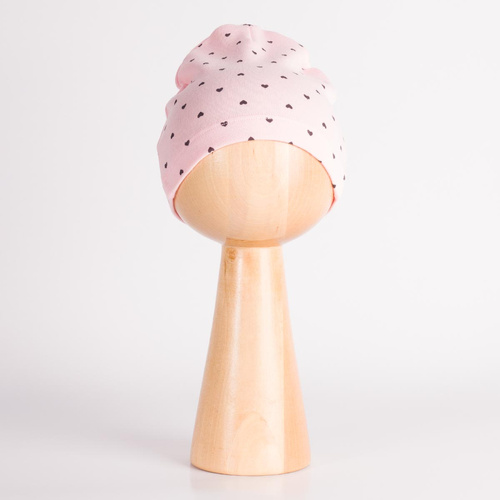 Babymütze Nicol Tosia 225054 100% Baumwolle Rosa mit Herzchen