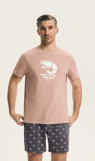 Herrenpyjama Brad 44520 Henderson 100% Baumwolle Kurzarm Shorts