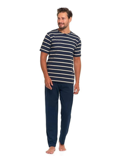 PDM 5300-012 Moraj Herrenpyjama – Marineblau