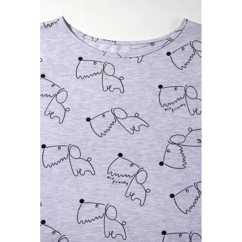 2425/15 Nachthemd, 3/4 Arm Sesto Senso, helle Melange