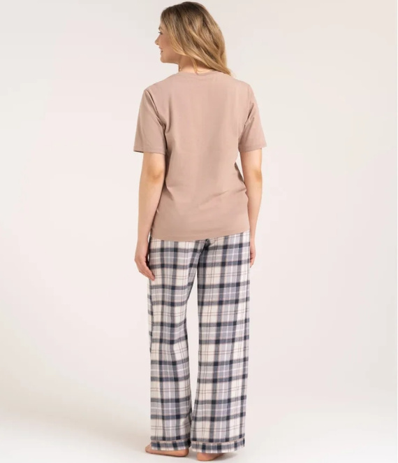 Damen-Pyjama Moraj PDD4300-023 Grün Baumwolle Lange Hose mit Print