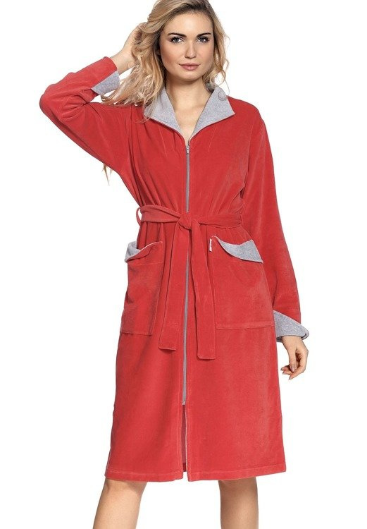 586 Elodie Castle Forex Damen Morgenmantel - koralle