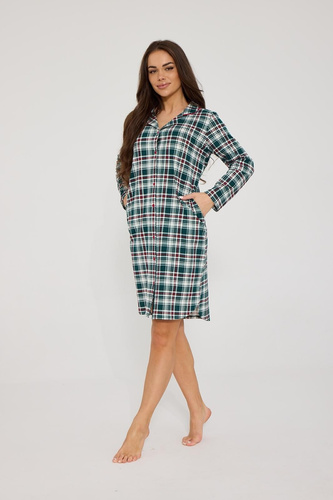 Cornette Francesca 2 104/491 Damen Nachthemd 100% Baumwolle Knöpfe