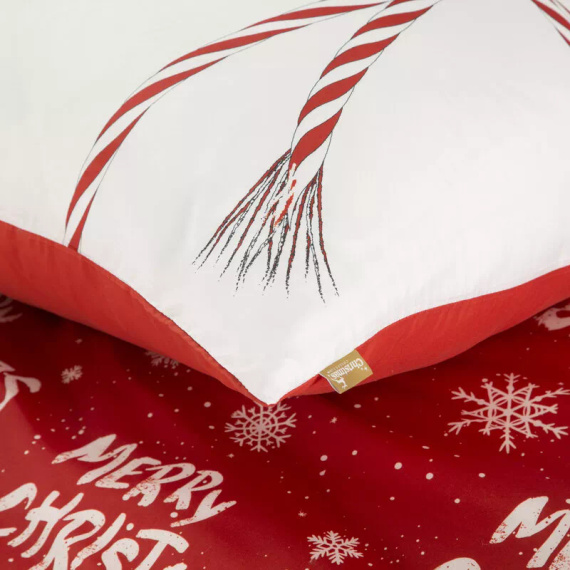 Kevin Merry Christmas Mikrofaser-Bettwäsche Eurocurtains rot