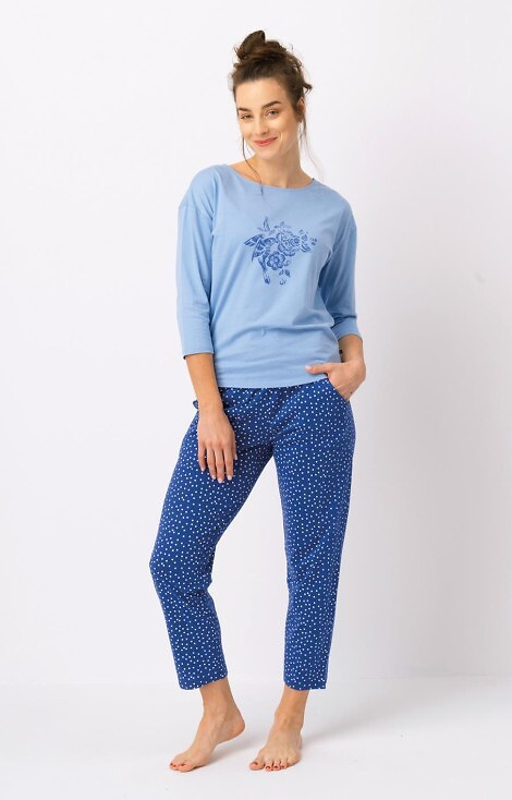 LNS 550 Key Damen-Pyjama – blau