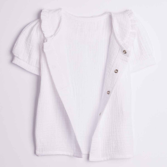 Mädchenbluse Nicol 224300 Musselin 100% Baumwolle Kurzarm