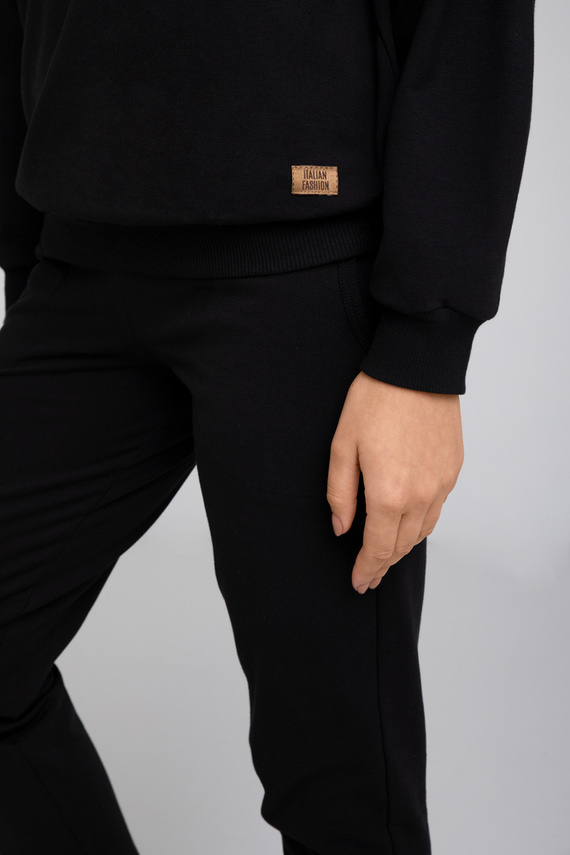 Parma Damen Langarmset, Hose Italienische Mode - schwarz