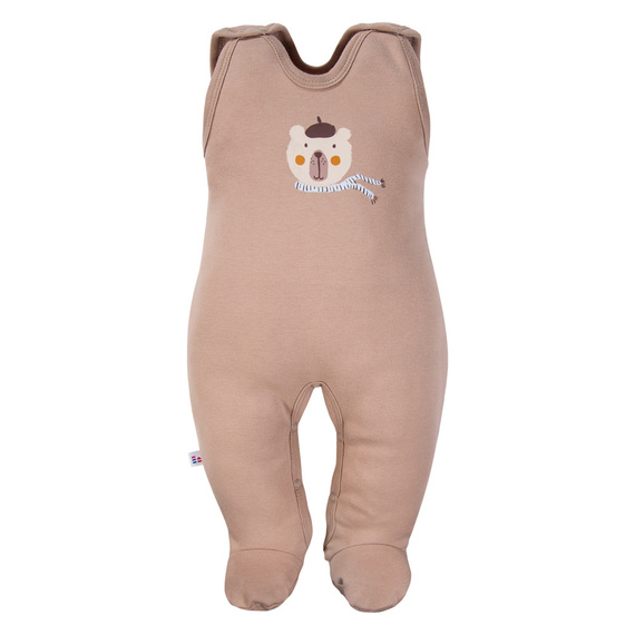 Beary Cool Eevi Baby-Schlafanzug – Beige, Baumwolle