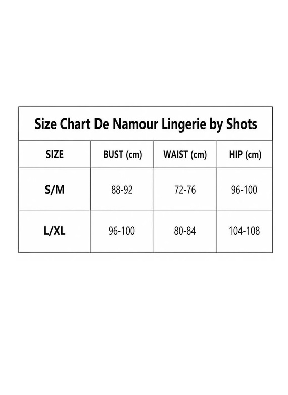 SHOTS De Namour DEN077 Schwarzer Damen Body aus Spitze mit Netz ohne Bügel