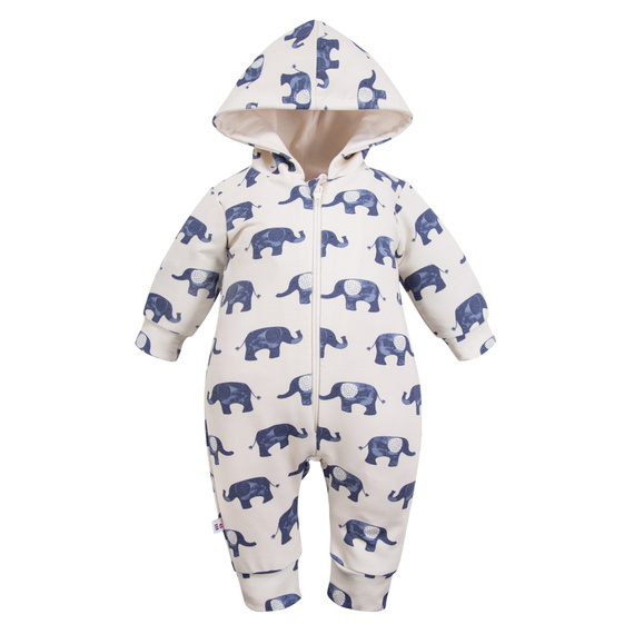 Elefanten-Trainingsanzug mit Kapuze Eevi – ecru