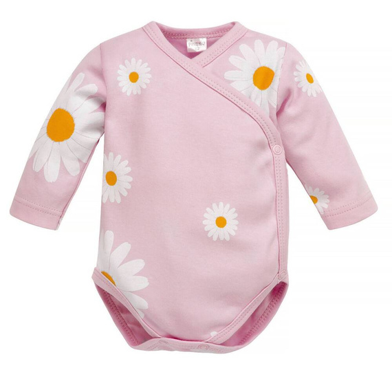 Gänseblümchen-Body mit langen Ärmeln Pinocchio – rosa