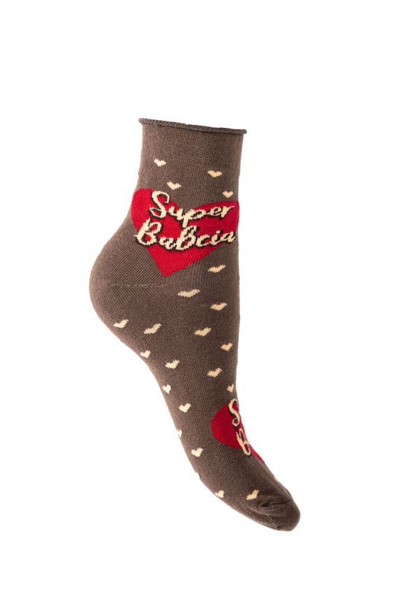 K90Z Großmutter Socken ungepresst Italienische Mode 