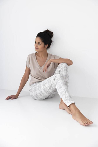 Lena Sensis Damen Schlafanzug - beige