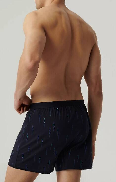 2MBX-074 Atlantic Herren-Boxershorts – Marineblau