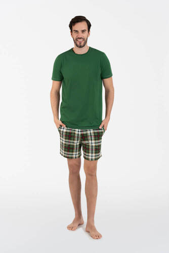 Seward Bis Herren Kurzarm-Pyjama Italian Fashion - grün