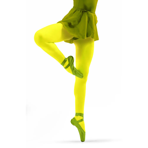 Blickdichte Mädchenstrumpfhose 40 den Sesto Senso von Claudia – neongelb