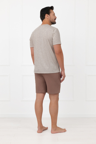 Herren Pyjama Shiba Italian Fashion 100% Baumwolle Shorts Kurzarm