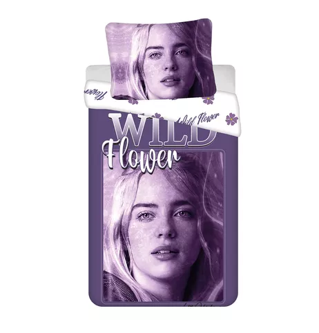 Bettwäsche Billie Eilish 140x200 Baumwolle Jerry Fabrics mit Reißverschluss
