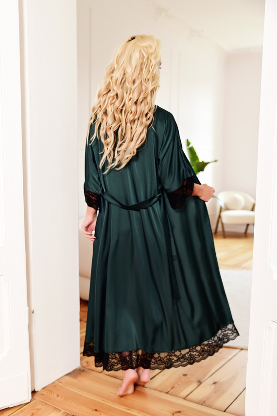 Sumatra Damen Morgenmantel Kalimo - grün