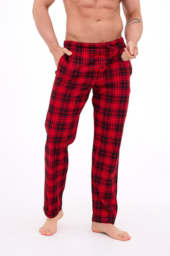 691/60 Cornette Herren-Pyjamahose – Lang, kariert, Baumwolle