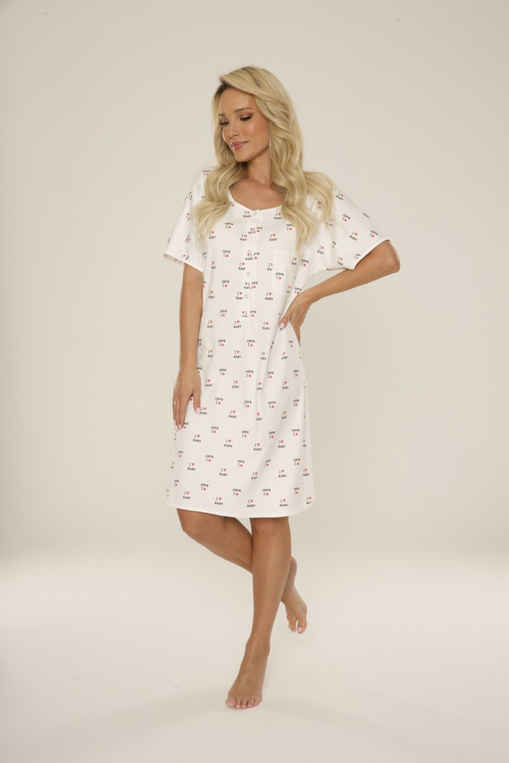 413 Mama Stillen Nachthemd De Lafense -ecru