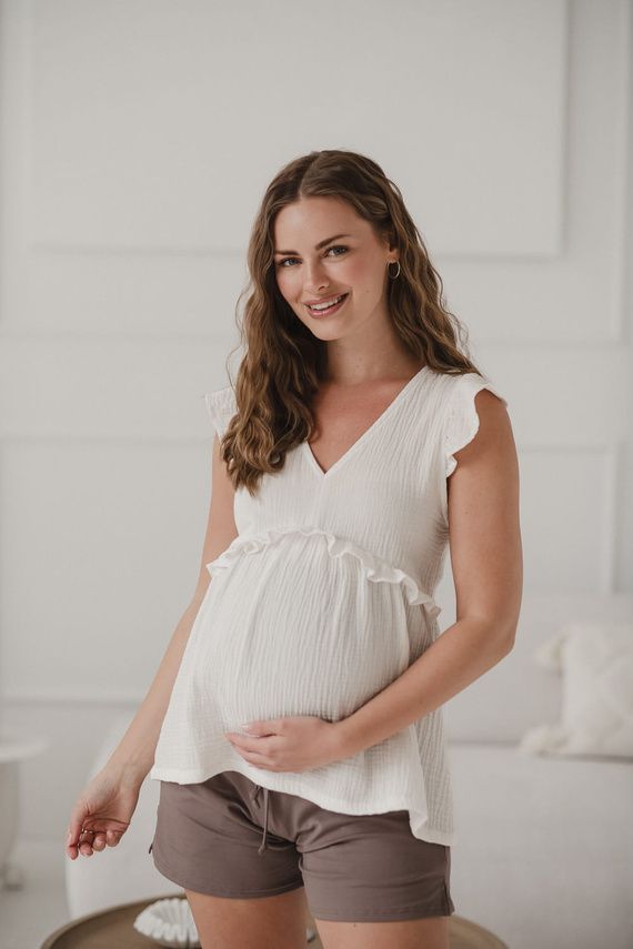 Milky Butterfly Bluzka ciążowa i do karmienia – wygoda i styl Milk&Love kremowy