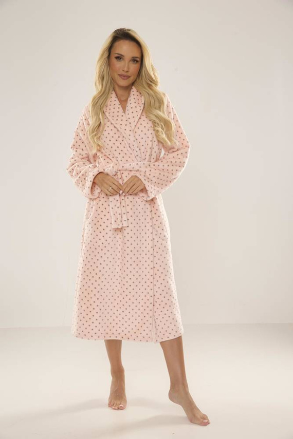 548 Melanie Long Forex Damen Bademantel - Lachs 