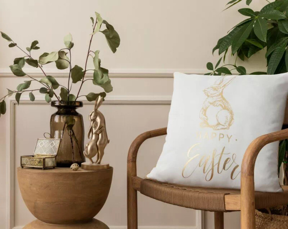 Eurofirany Wiosna 43 – dekorativer Oster Kissenbezug stilvoll