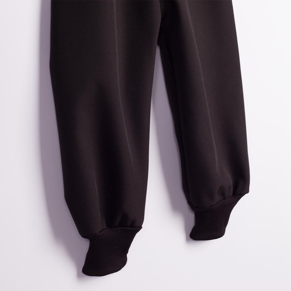 Nicol Hose 229055 Softshell Kinder Fleece hoher Bund mit Bündchen - Schwarz