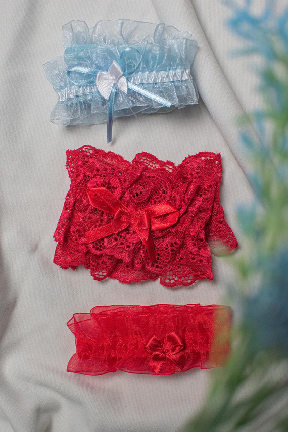 221 De Lafense Chiffon-Strumpfband - rot