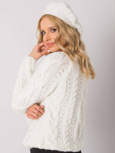 AT-CZ-DM-39055 Baskenmütze für Damen in Ecru, Paris