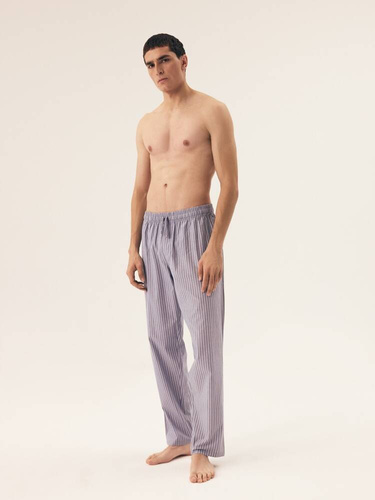 42785 Omen Henderson Pyjamahose, Marineblau, Grau