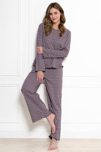 Damen-Pyjama 1786 Stefania Leveza 100% Baumwolle mit Punkten