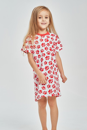 Mädchen Nachthemd Taro 3549 Nela rot 100% Baumwolle