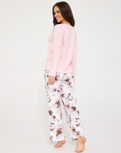 Cornette Your Day 1111/500 Damenpyjama 100% Baumwolle Lang Rosa