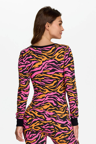 28 Zebra Bonamera Damenoverall, Pink und Orange